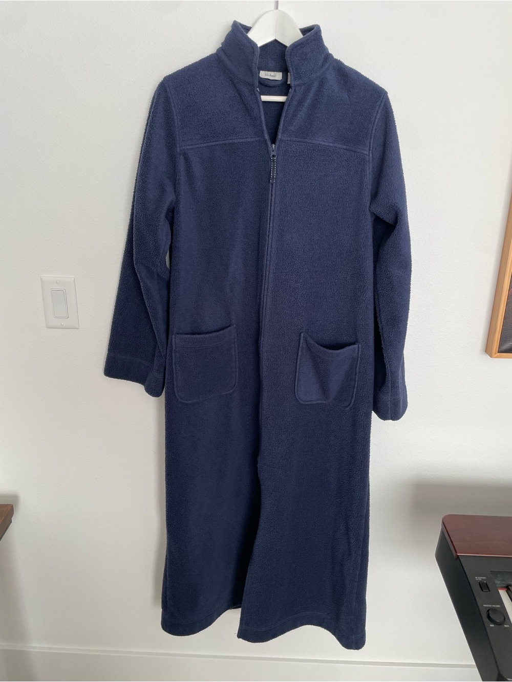 L. L. Bean Zip Up Fleece Bathrobe Size Medium